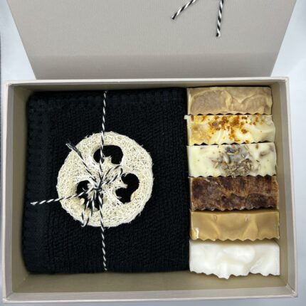 Coffret cadeau La Sue avec serviette invité Noir