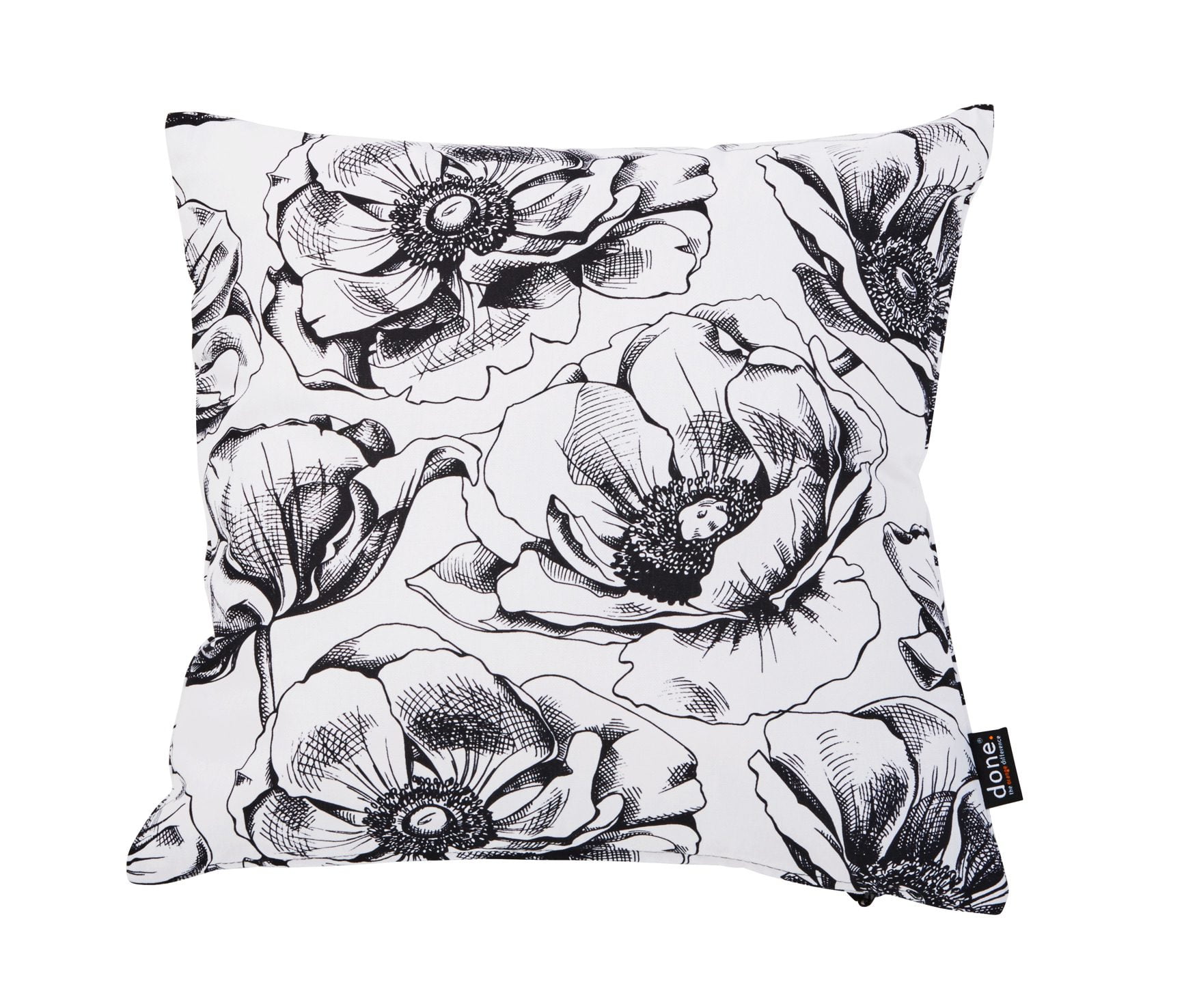 Housse de coussin 45x45 cm PANAMA Noir