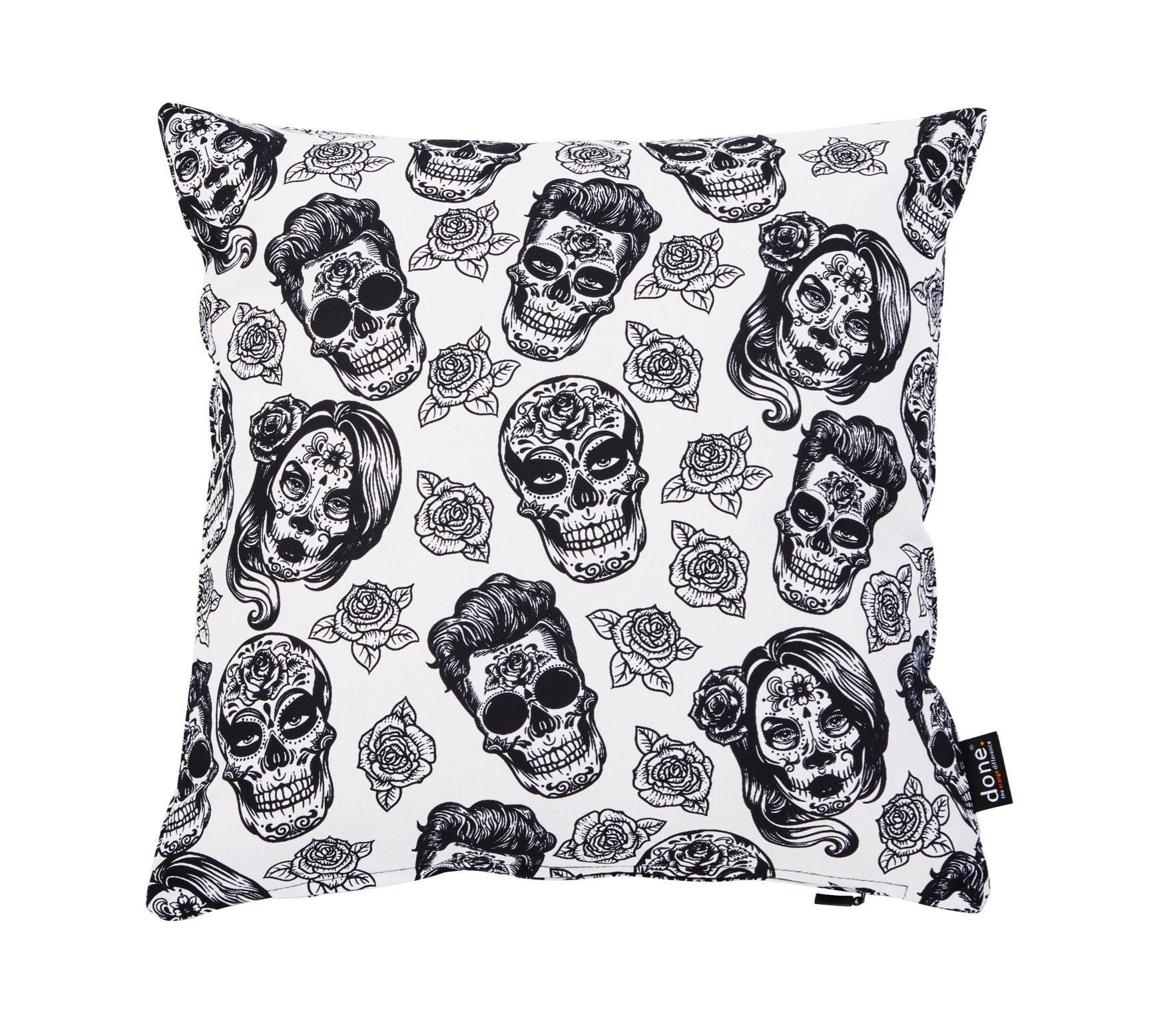 Done® Kissenhülle Cushion Panama Print Skulls