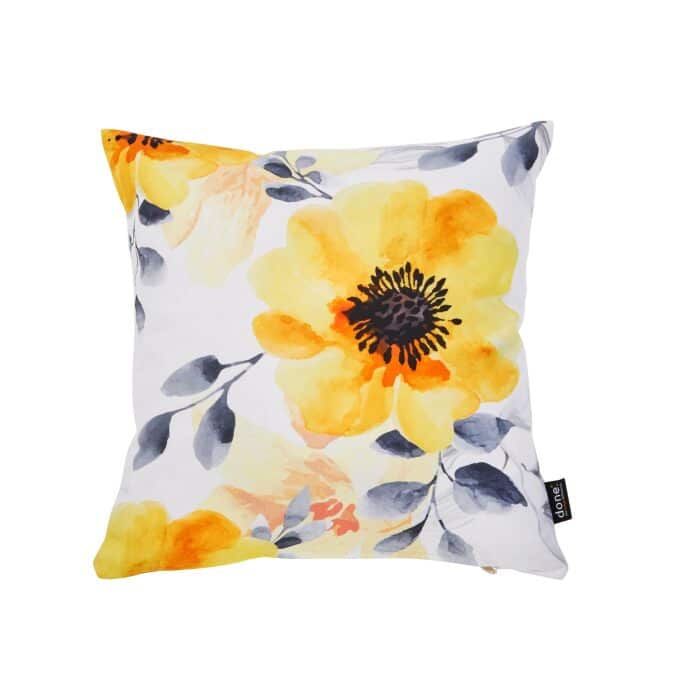 Done® Kissenhülle Cushion Panama Print Yellow Roses